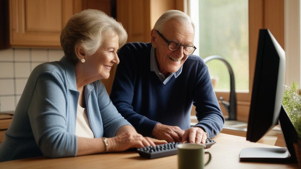 Senior guidé par le technicien