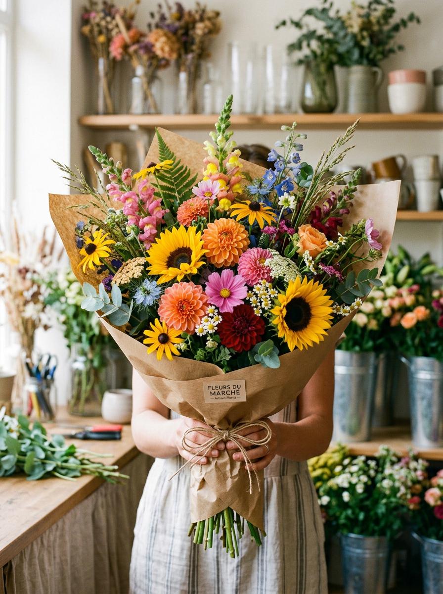 Bouquet de fleurs saisonnieres fran�aises