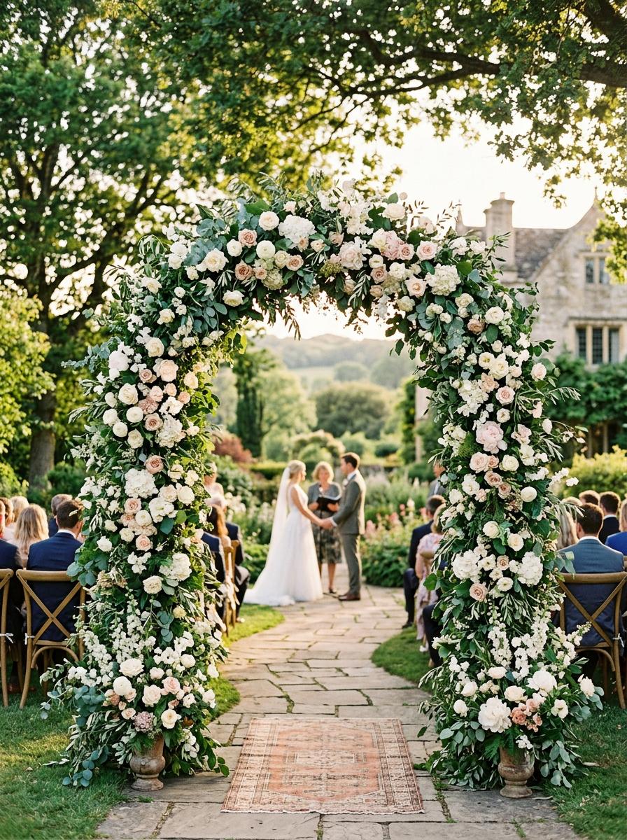 Arche florale pour ceremonie de mariage