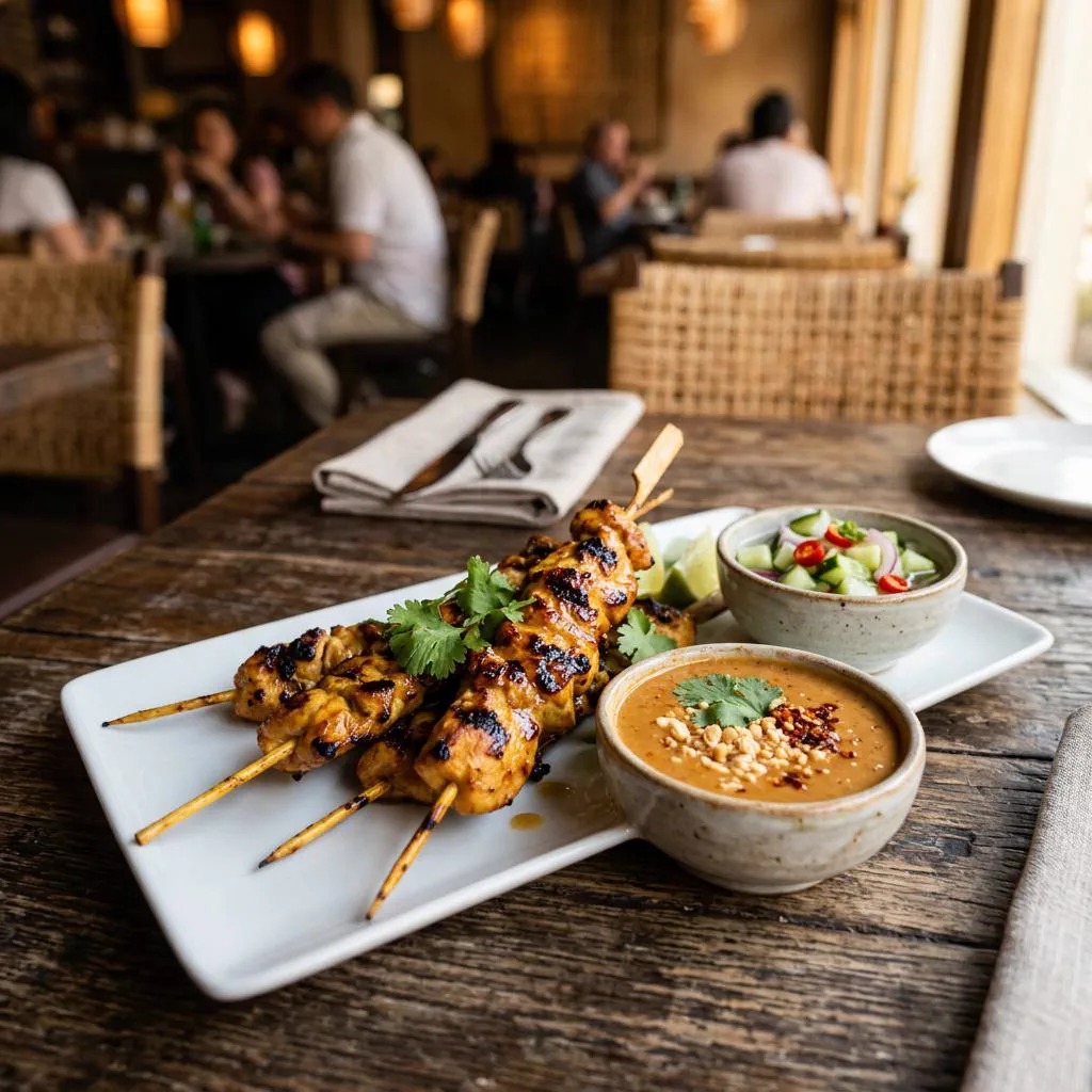 Brochettes satay poulet