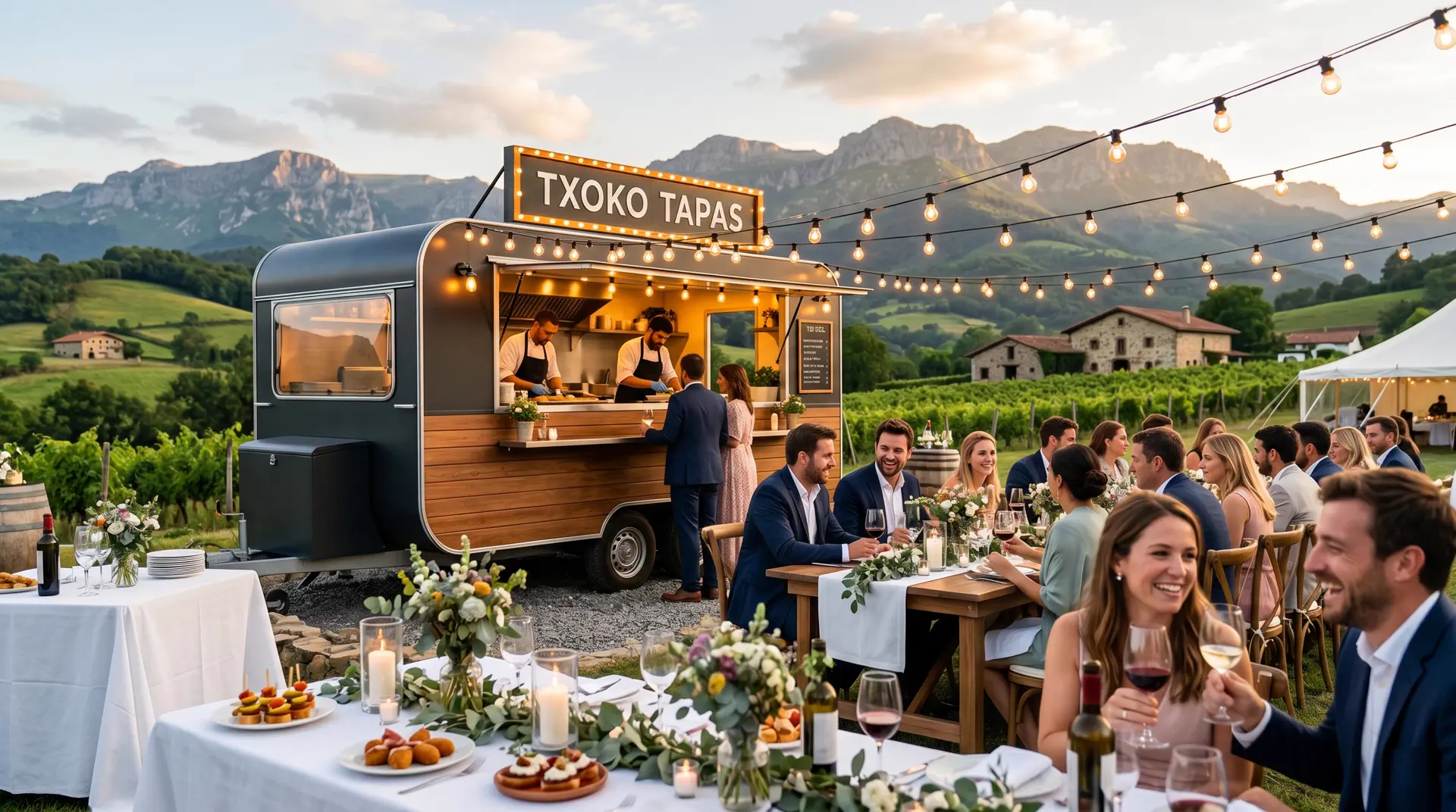 Le food truck Espace Maitena lors d'un evenement au Pays Basque