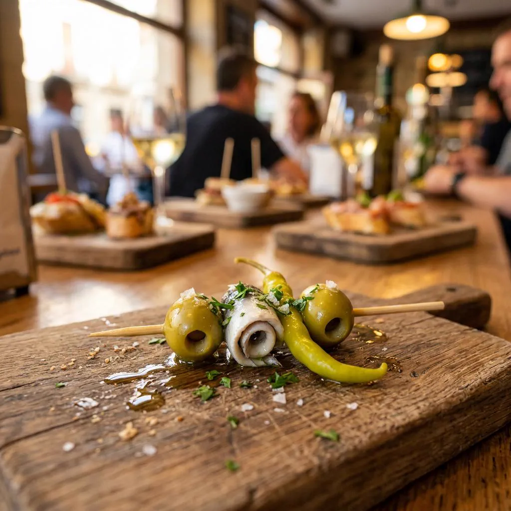 Gilda pintxo basque traditionnel