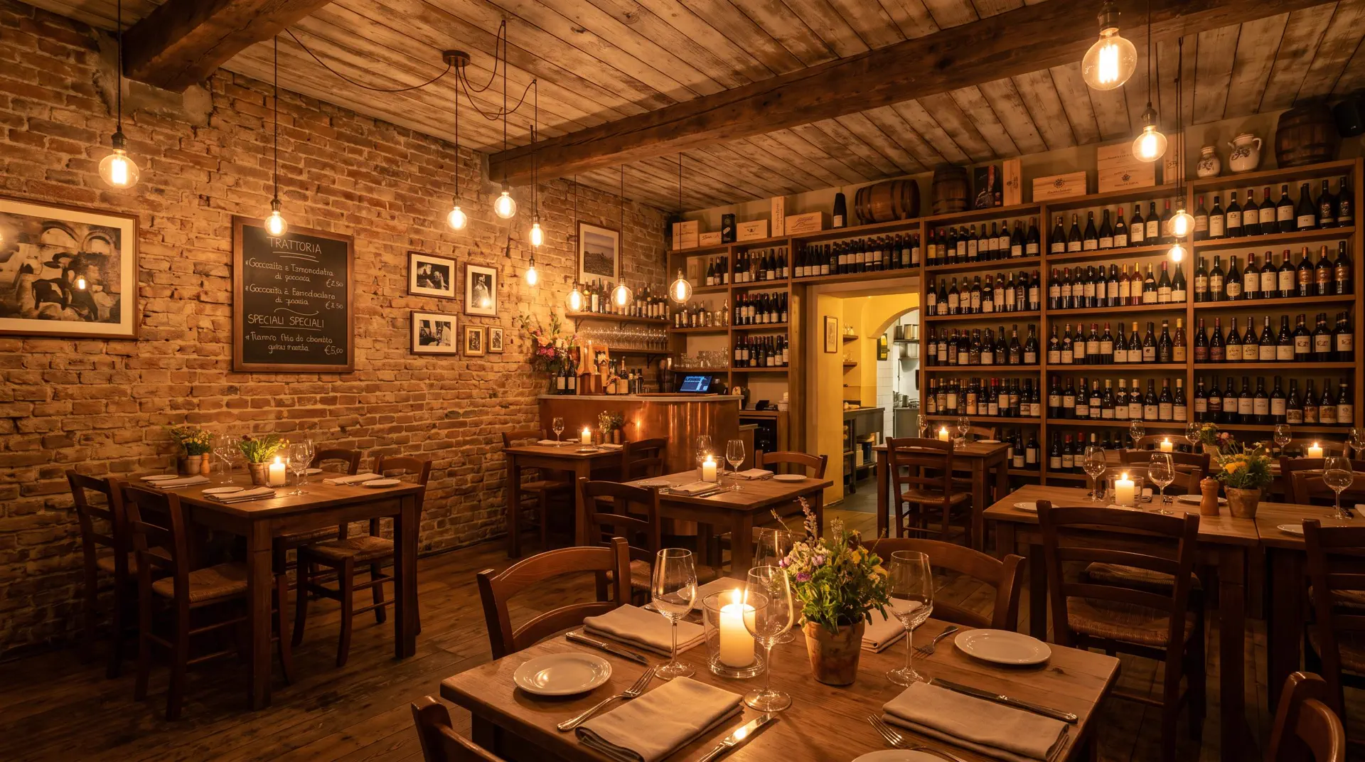 Salle du restaurant Fratellini 91 ambiance chaleureuse