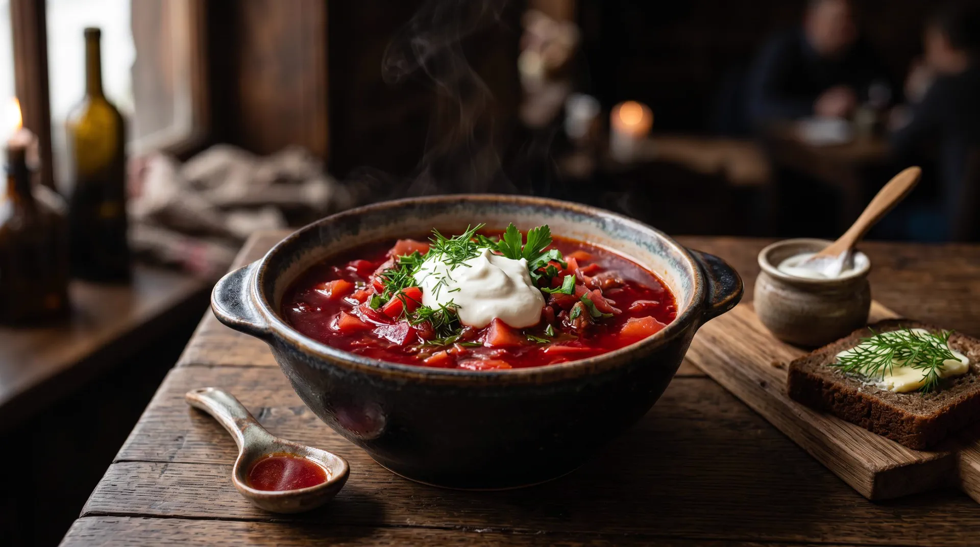 Borsch traditionnel rouge a la betterave