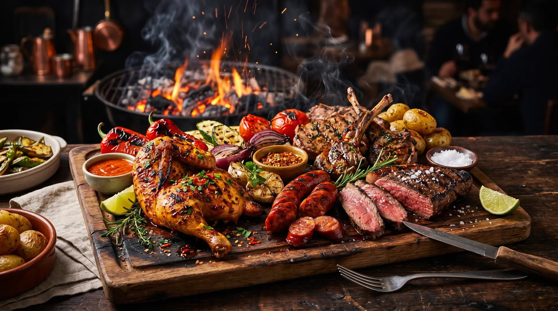 Grillades de viande au Pedra Alta
