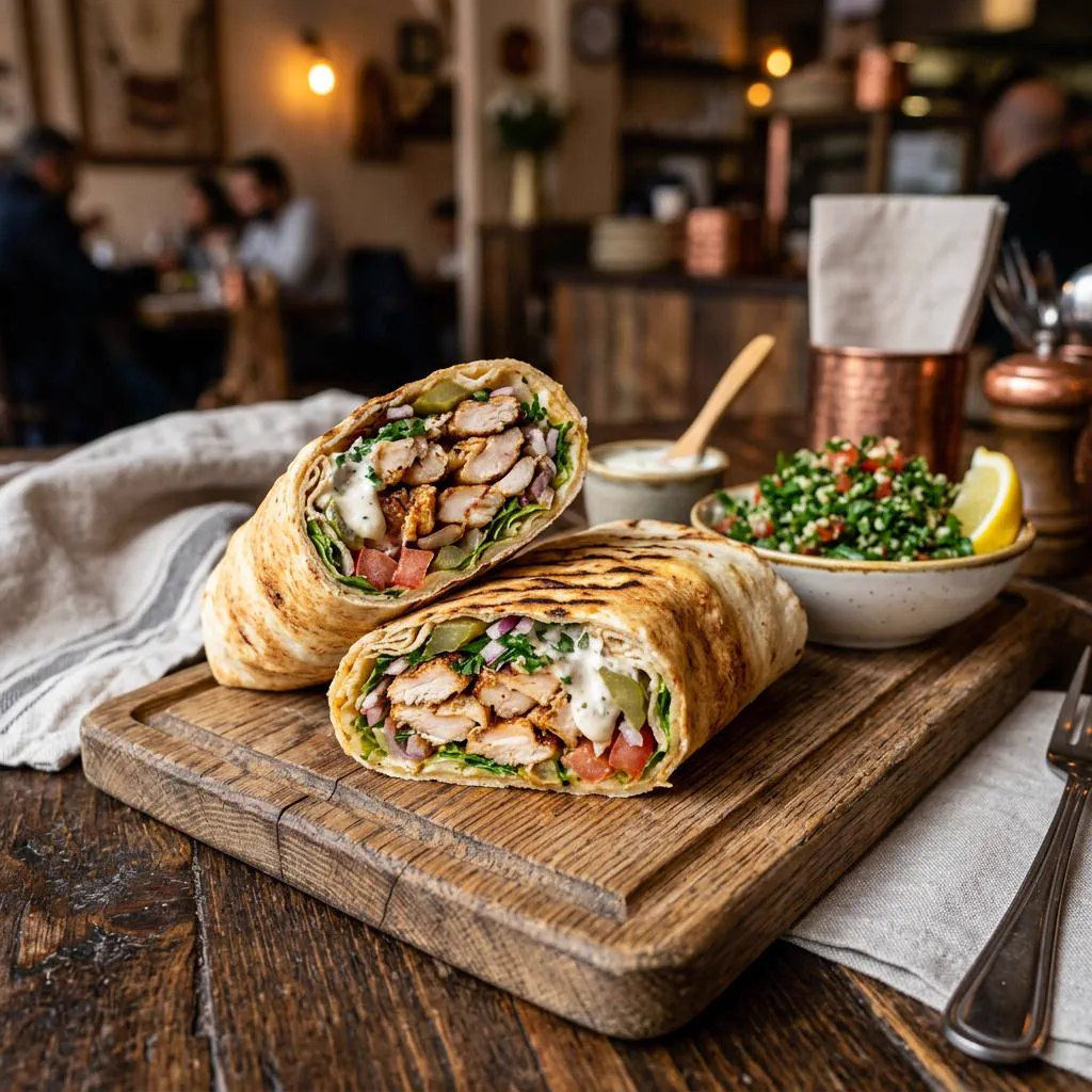 Shawarma poulet garni