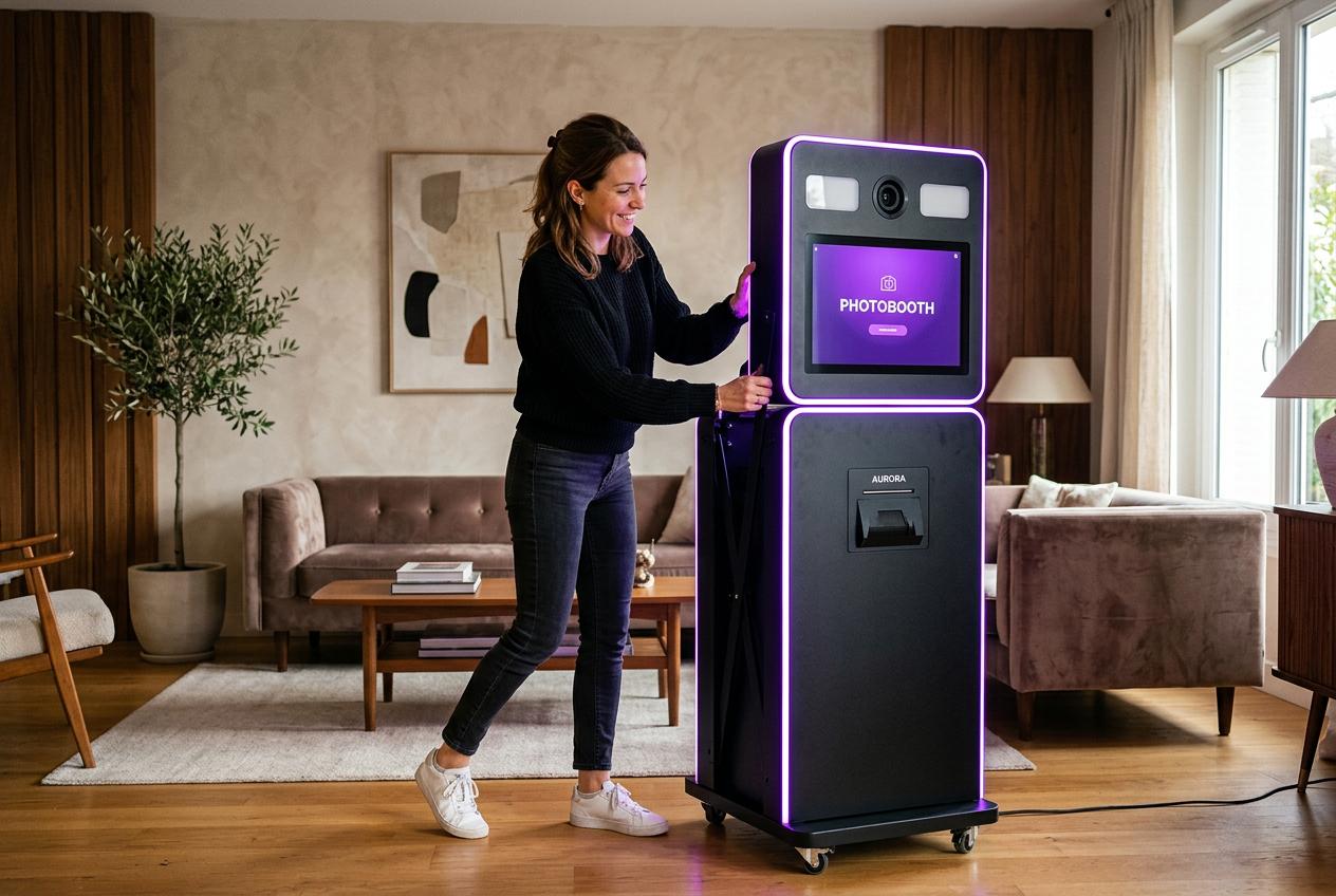 Installation facile du photobooth en 1 minute