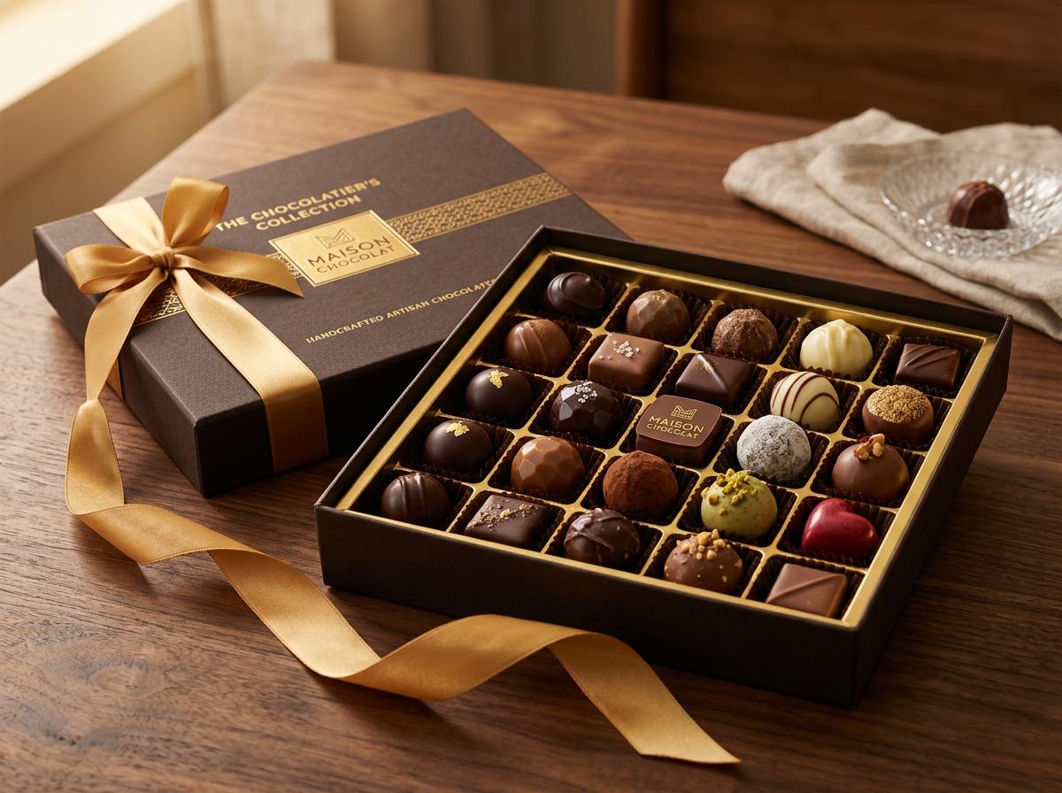 Coffret cadeau de chocolats assortis